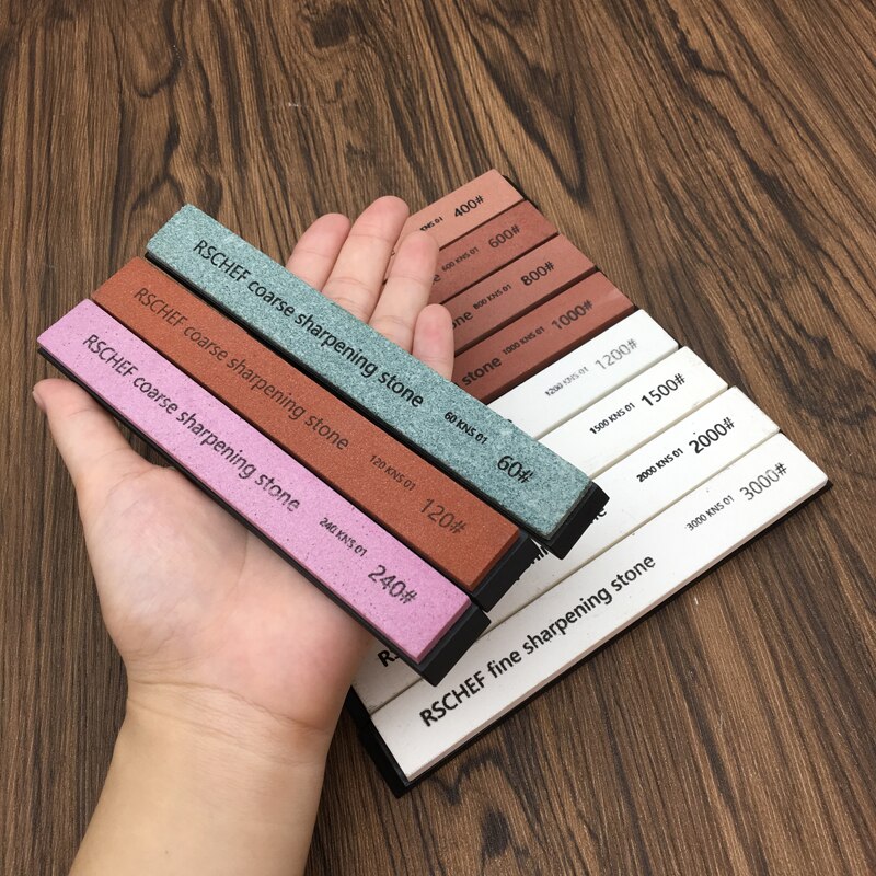 1/2/3/4Pcs fixed knife sharpener Angle sharpener white alundum 240 400 600 1000# Kitchen tools sharpening system