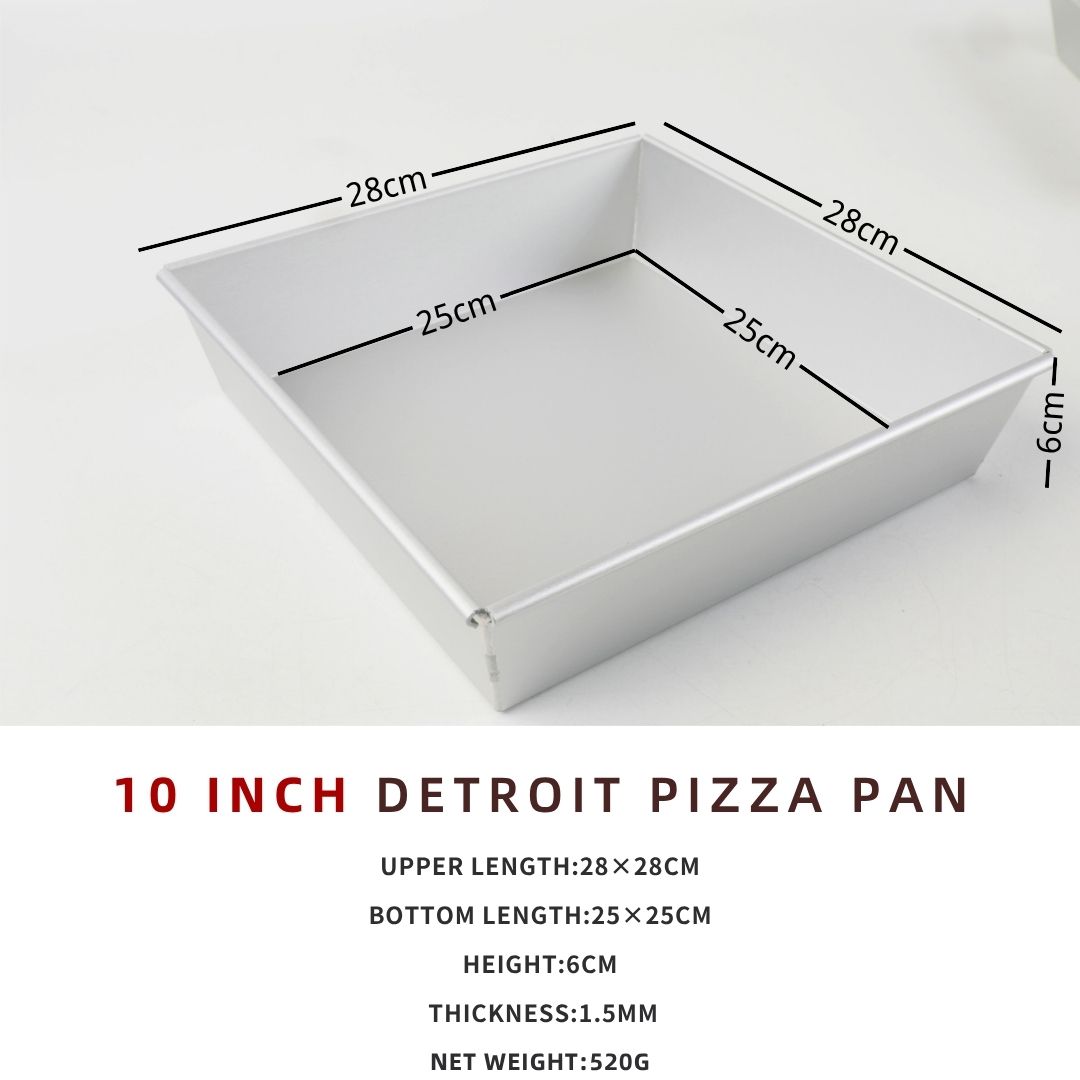 6 ~ 10 inch Detroit Style Pizza Pan Deep Dish Pizza Pan, Pizza Pan, Vierkante Bakpan, Bakvormen Keukengerei, Aluminium: Army Green