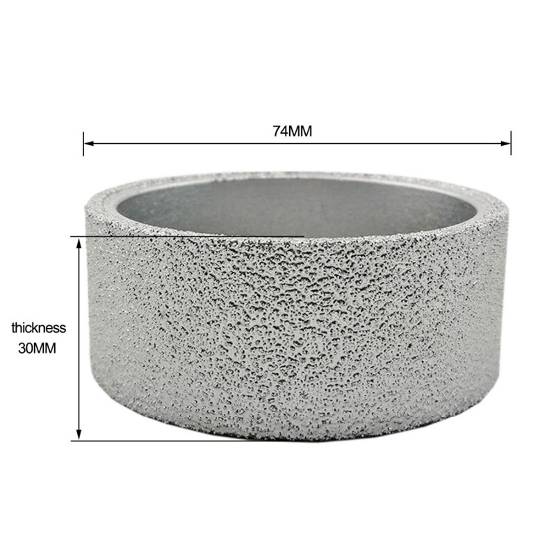 Gtbl 75Mm X 30Mm Hand-Held Slijpschijf Vacuümgesoldeerde Diamant Platte Slijpschijf Profiel Wiel Voor steen Kunststeen