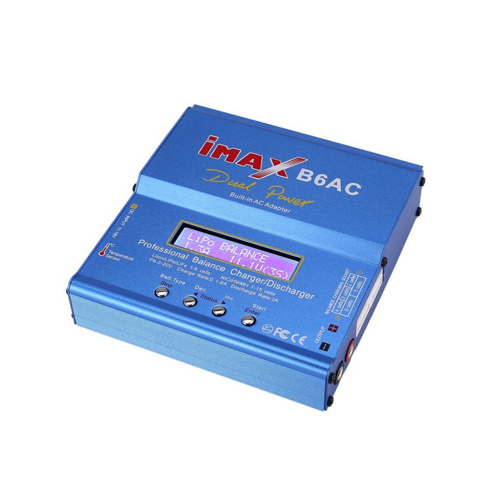 IMAX-cargador de equilibrio iMAX B6/6AC EU/US 80W 6A Lipo NiMh Li-ion ni-cd RC, descargador de 10w 2A con adaptador de 15V/6A AC/DC para batería de modelo RC