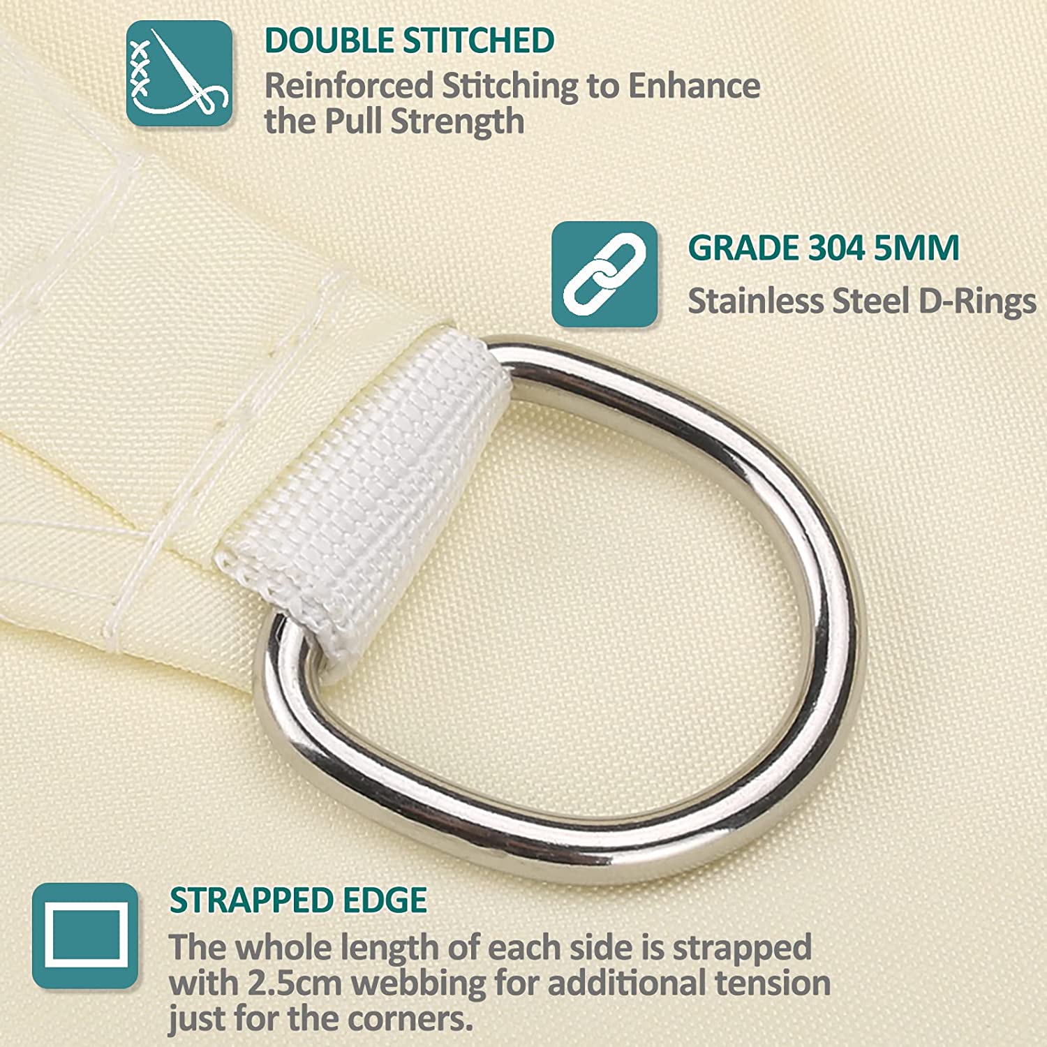 Waterproof Sun Shade Sails Rectangle Canopy 98% UV Block Sun Shelter for Patio Garden Outdoor Facility and Activities Top Tents