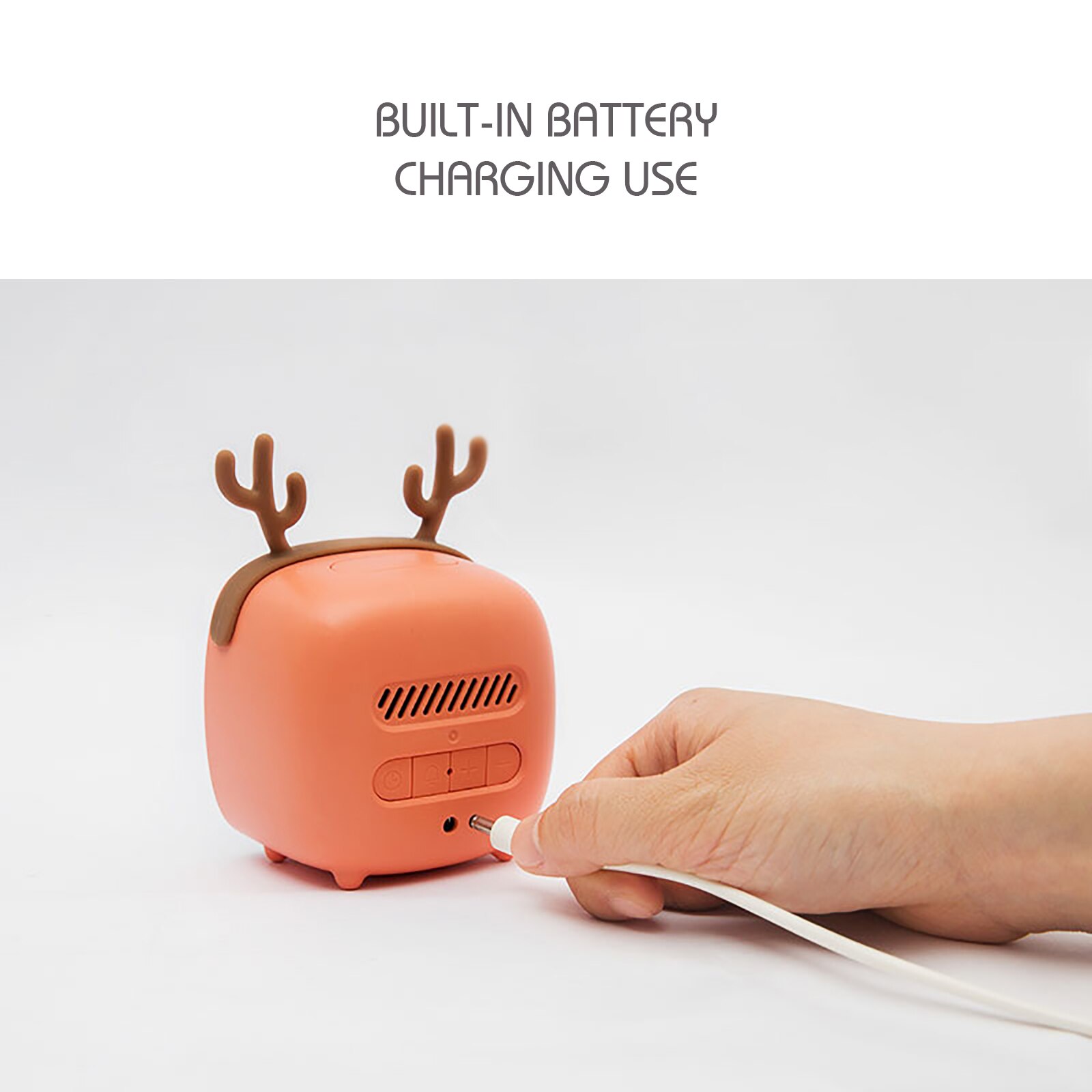 Cartoon Alarm Clocks Cute Tv Pet Kids Clock Multifunctional Digital Led Night Wake Up Light Table Clock Temperature Display