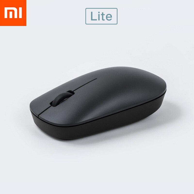 Xiaomi mouse lite ergonômico sem fio, mouse usb receptor usb para computador 2.4ghz 1000dpi pc lap, pc: Default Title