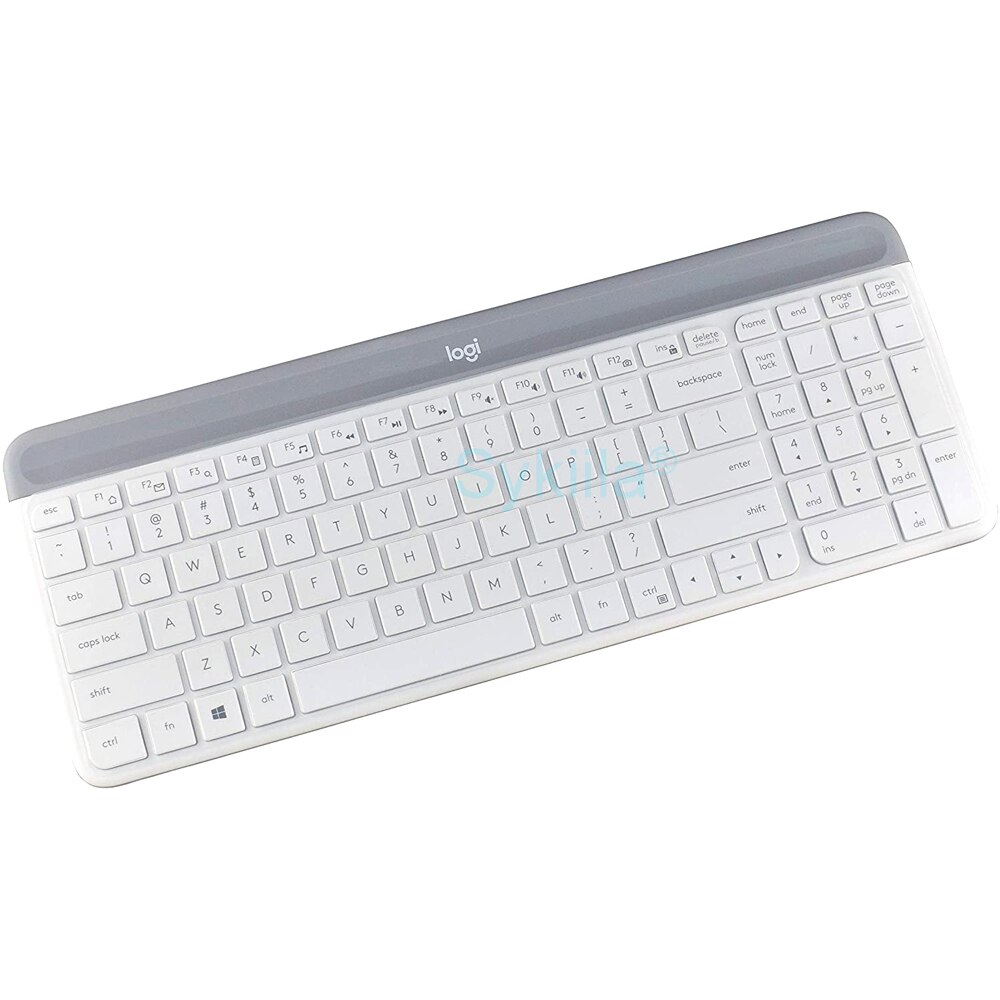 Keyboard Cover for Logitech MK470 K470 K580 Wired Set Clear Black Silicone TPU Protector Skin Film Case English Korea Colorful: Clear
