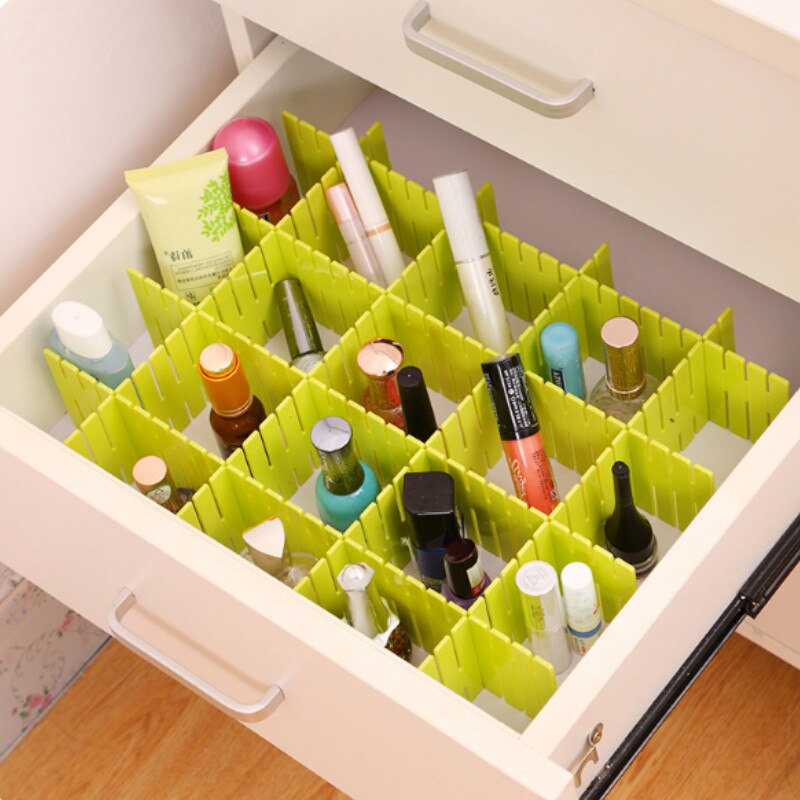 DIY Adjustable Storage Partition Board Plastic Drawer Divider Combination Partition Board Space-saving Division Organizer