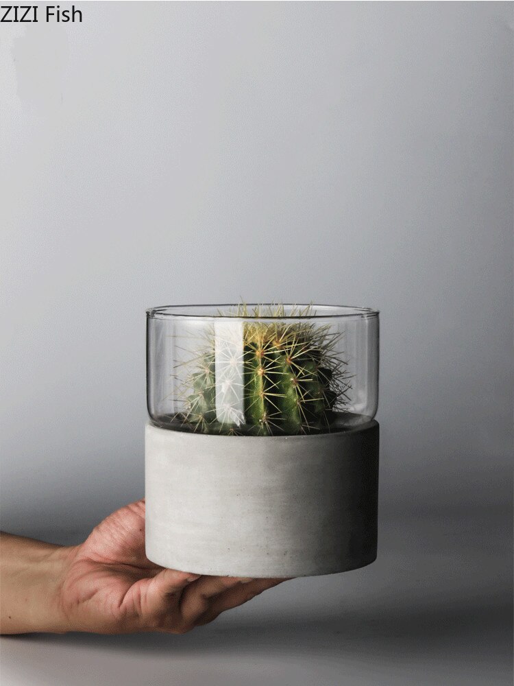 Modern Glass Vase Tabletop Vases Thydroponic Containers Flower Pot Home Decor Crafts Wedding Decoration