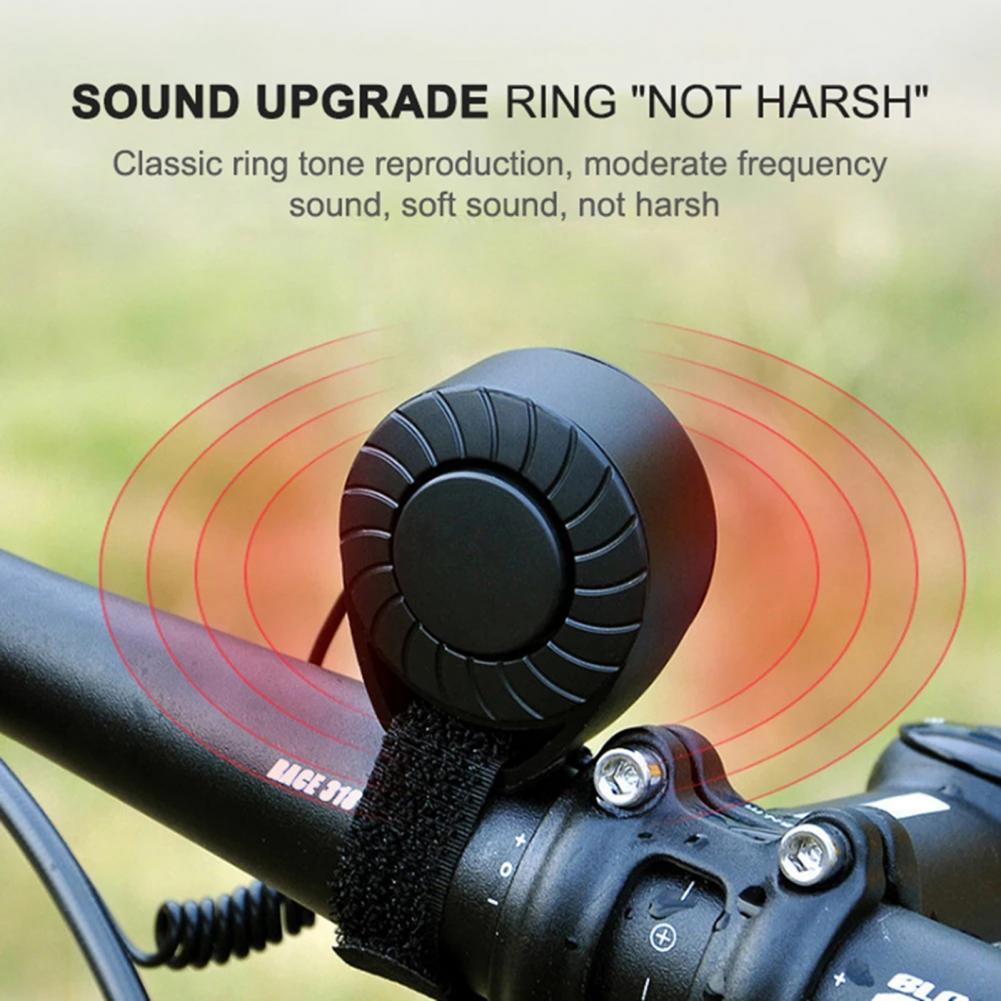 Electronic Horn Waterproof Electronic Bell Fastener Tape Bike Electric Bell Compact Bicycle Horn for Cycling