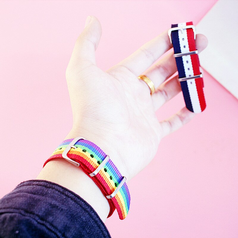 unisex-Armbinde Ich bin trendigen regenbogen-suchen für paare – schlicht, elegant, mehrfarbig, geflochten, Ideal für geburtstage.