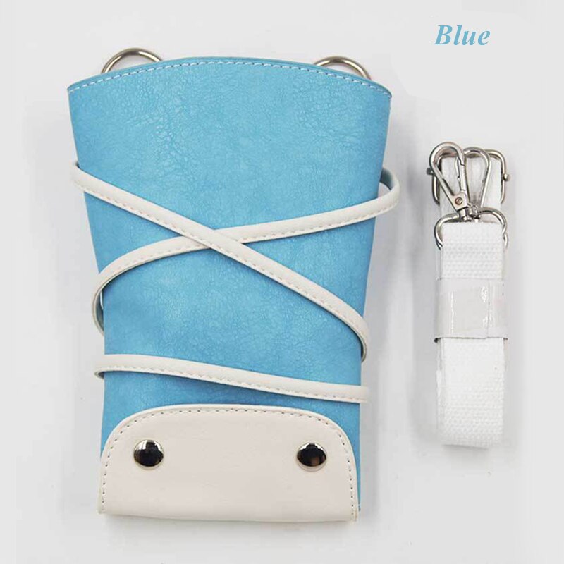 Pu Leer Haar Schaar Holster Pouch Holder Stylist Clippers Clip Kam Kappers Kit Huisdier Schaar Zak Schouder Riem Taille Ba: Scissors bag Blue