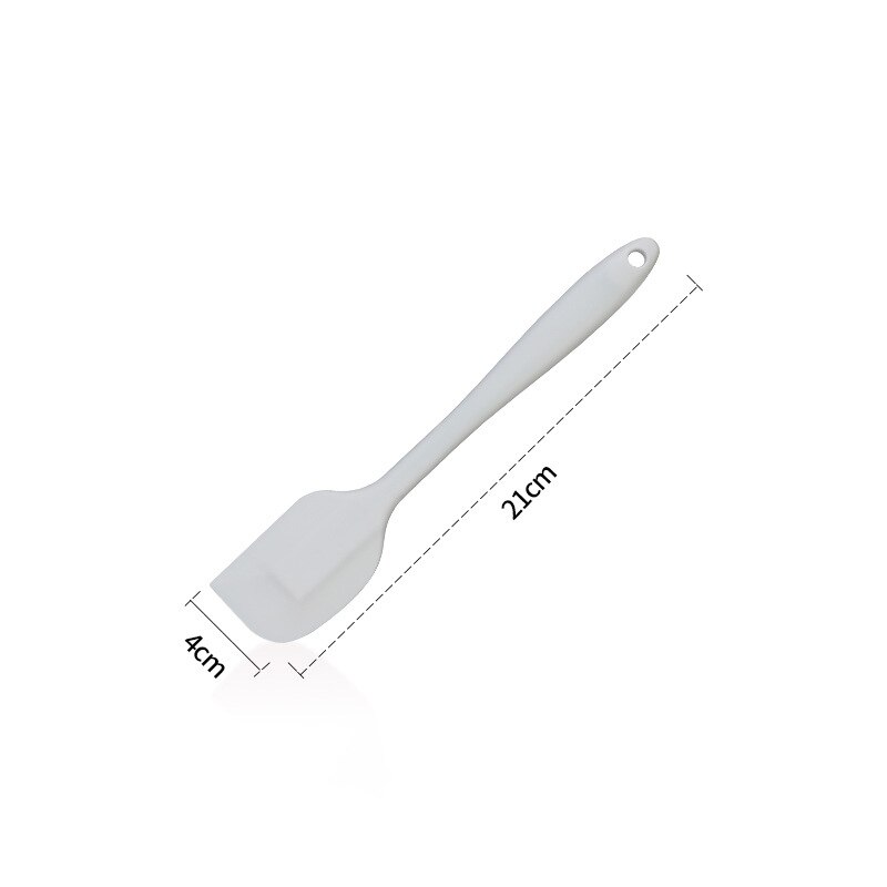 Silicone Spatula Pastry Cake Scraper Butter Spreader Kitchen Cooking Baking Accessories Heat-Resistant Utensils Tools Food Grade: small white