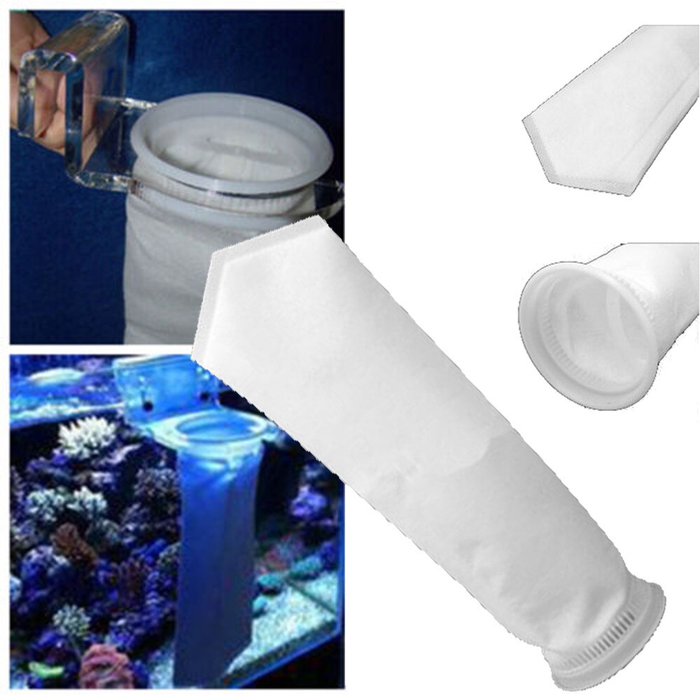 25# 200 Micron Aquarium Reef Fish Tank Sump Filter Sock Bag Divine Aquarium Strainer Bag Filters Practical Fish Tank Filter