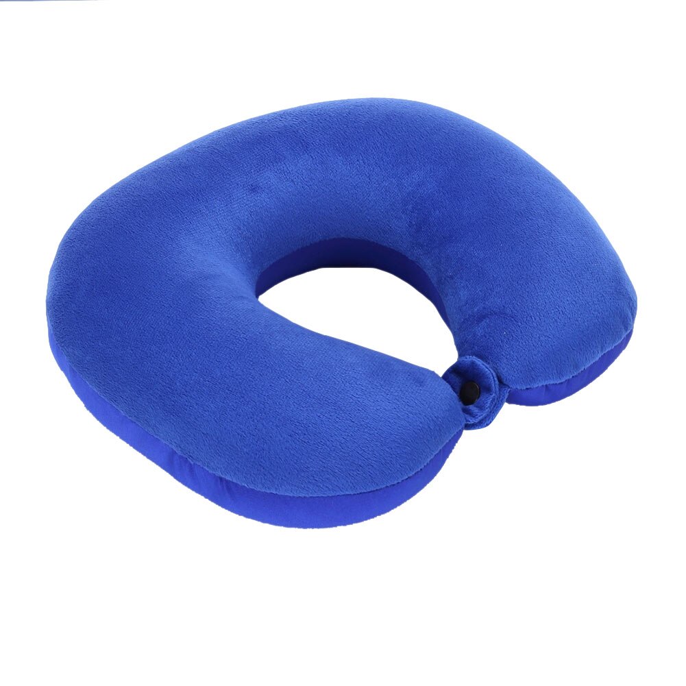 U Shaped Travel Pillow Particles Neck Car Plane Pillows Soft Cushion Home Outdoor Textile DIN889: Blue