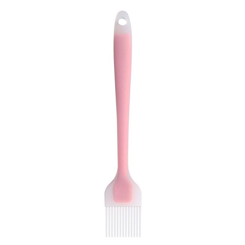 Pincel de silicona para repostería, brocha aplicadora de aceite para repostería de pan pastel, herramientas de cocina de seguridad para parrilla de barbacoa: Rosa