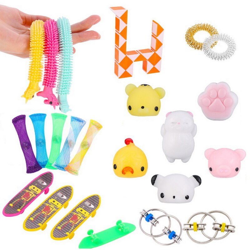 Funny Combination 50 Pieces Extrusive-Solving Fidget Kids Toys Various Styles Toy Set