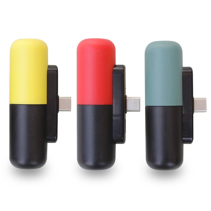 Mini batterie d'alimentation Capsule pour iPhone 11 12 Pro Max Portable 3300mAh batterie externe d'urgence chargeur de batterie téléphone Powerbank