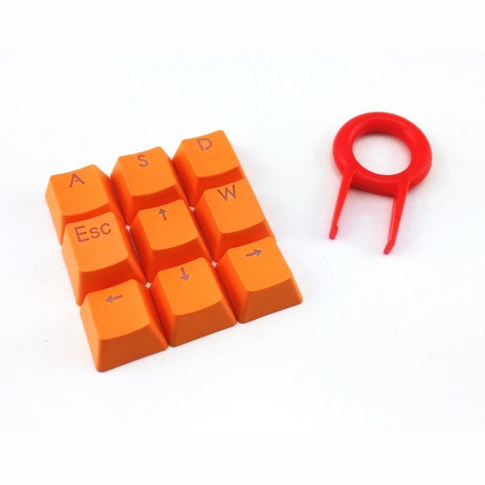 Key caps For Cherry MX Mechanical Keyboard Orange 9 Keys PBT Backlit Translucent Keycaps For Cherry MX Keyboard 416#2