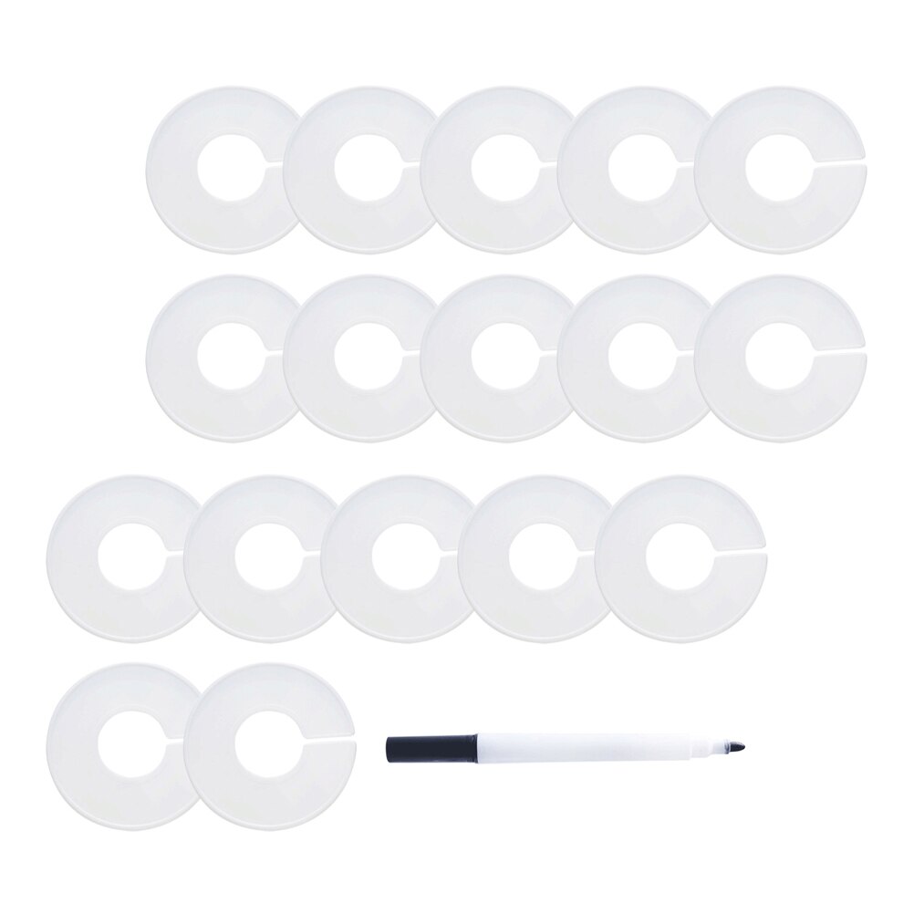 50pcs White Closet Dividers Clothing Rack Size Dividers Hangers Dividers with Pen