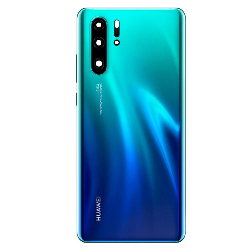 Originale Parti di Riparazione dell'alloggiamento Della Parte Posteriore per HUAWEI P30 pro Della Copertura Posteriore Della Batteria di Vetro con la Macchina Fotografica lente adesivo etichetta: Aurora blu