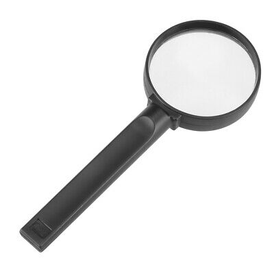 50mm 5X Handheld Magnifying Glass Lens Magnifier Black