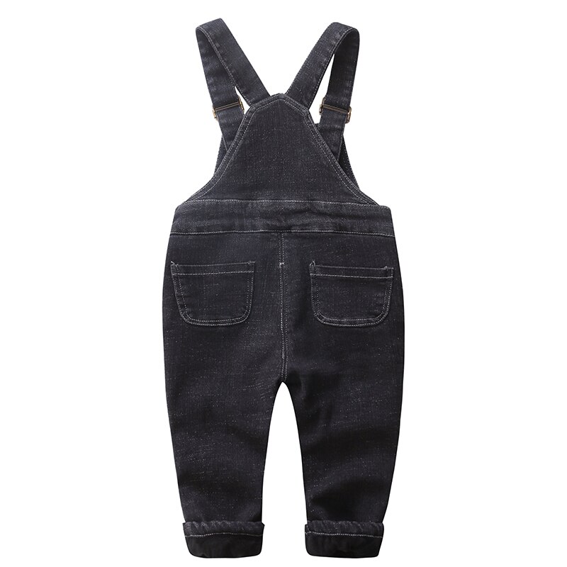 Salopette en denim polaire pour garçons | Ensemble et épais, en denim, pour enfants, barboteuse, hiver