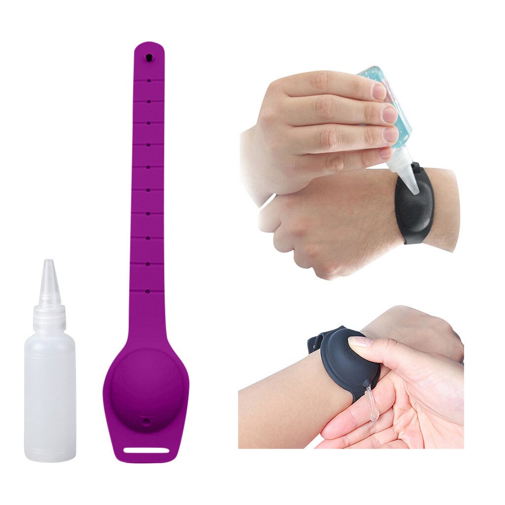 3 stk vaske hånd gel til mænd og kvinder hånd sanitizer dispensering bærbar armbånd armbånd hånd dispenser 10ml for outdor  #m3