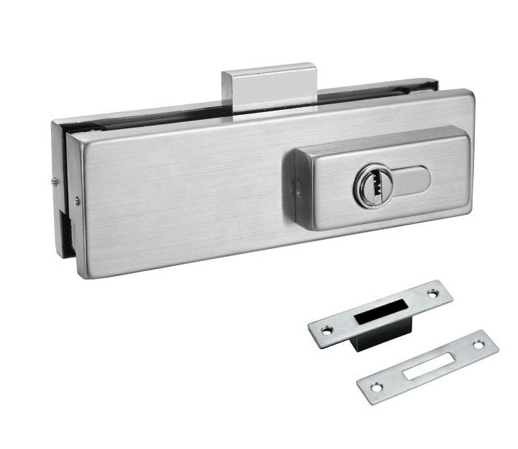 304 KE-50 Roestvrij Staal Glazen Deur Patch Montage Lock Patch Bodem Patch Glasklem Voor Glazen Deur