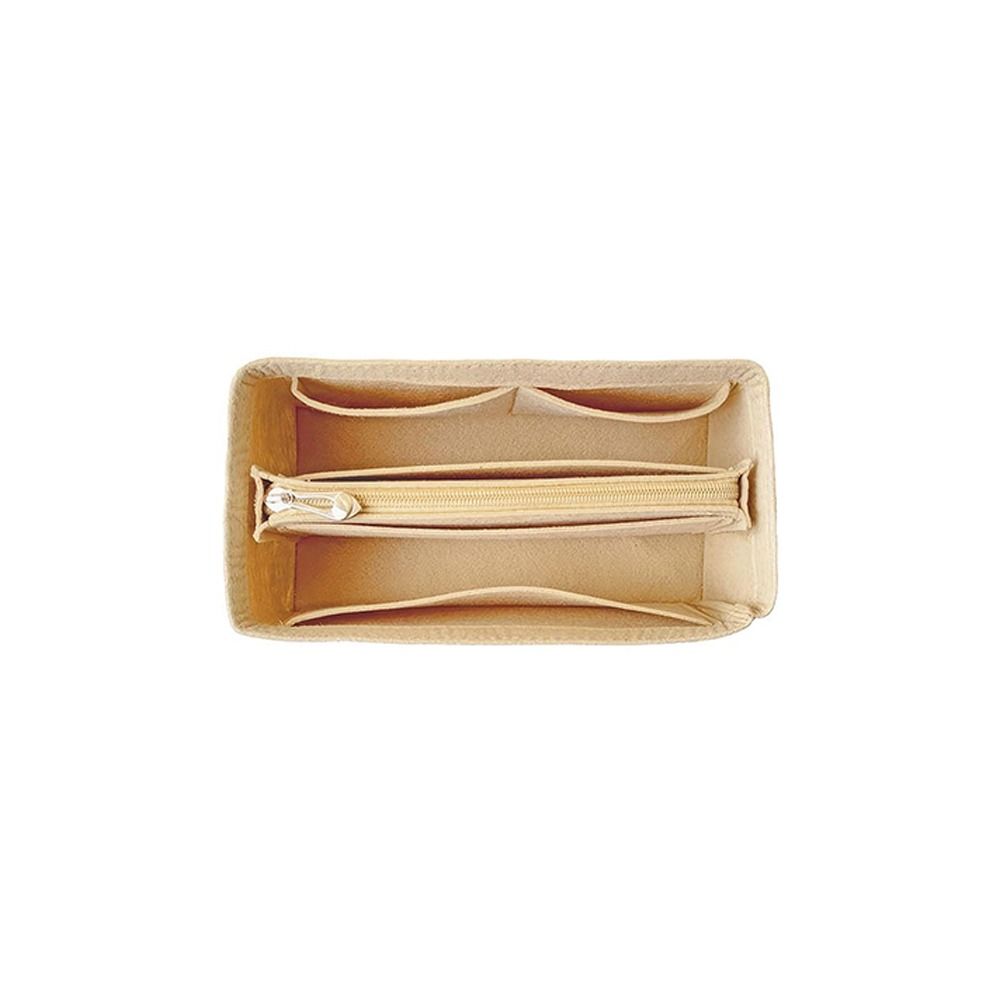 Durable Felt Handbag Insert Bag Portable Multi-Pocket Bag Organizer Travel Liner Bag for Birkin25/30/35: Silver