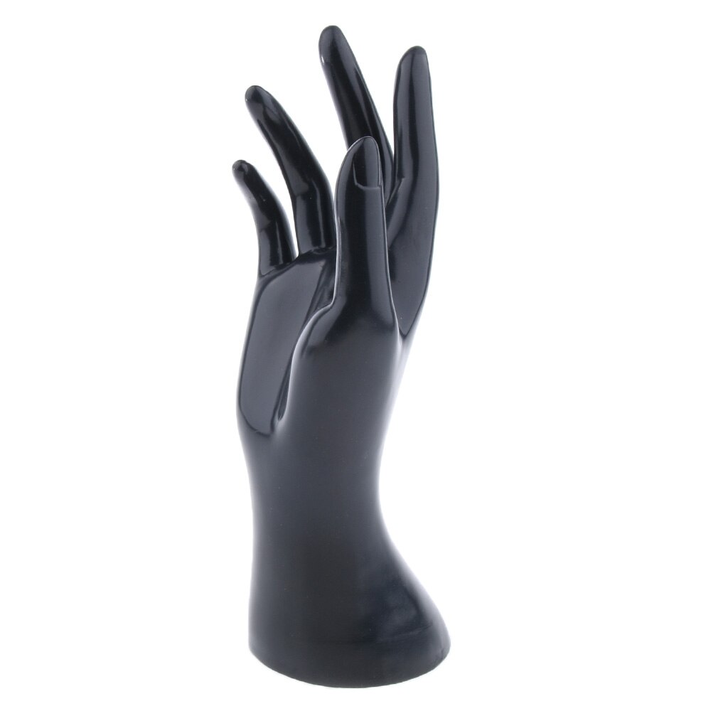 Female Mannequin Right Hand Jewelry Bracelet Ring Watch Gloves Display 8.5': Black