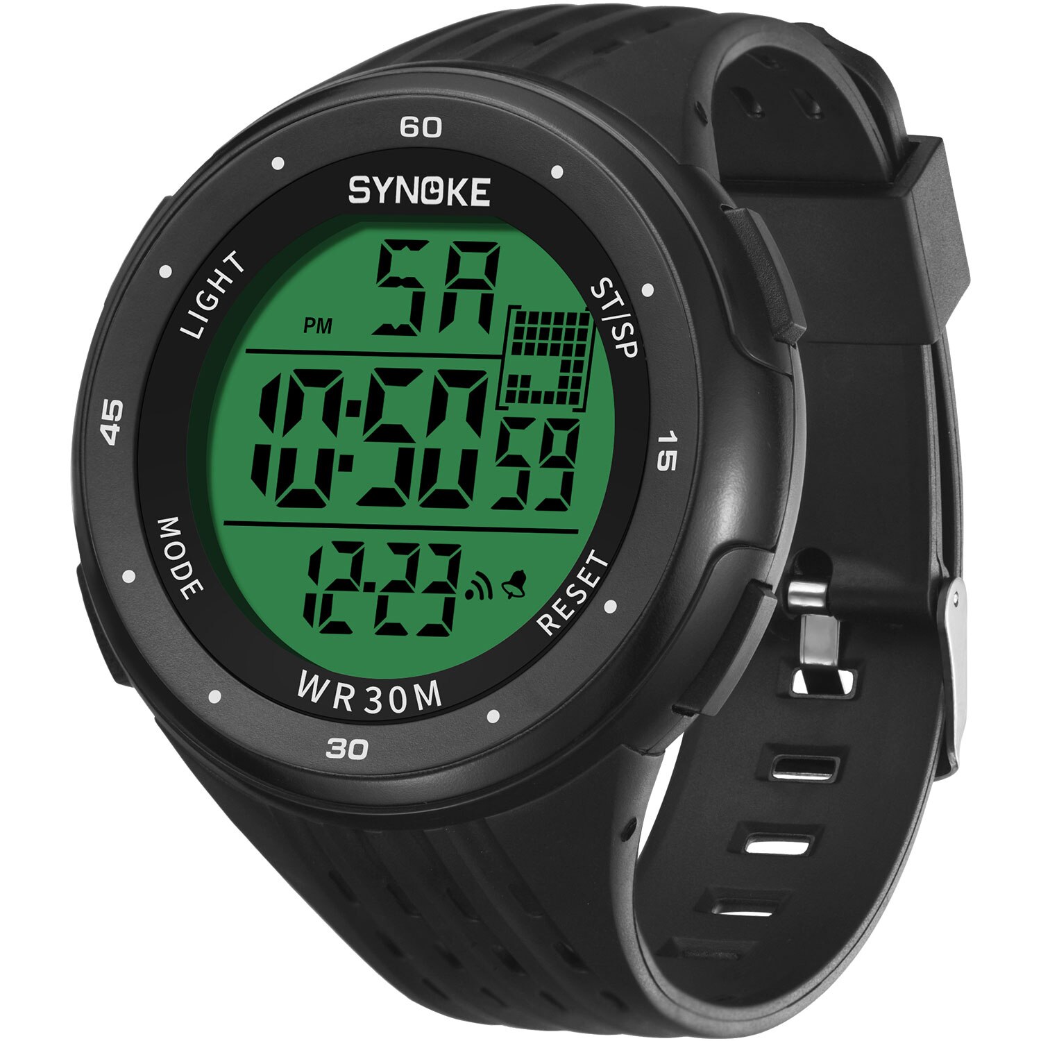 Synoke Mannen Horloge Digitale Horloge Sport Waterdichte Lichtgevende Horloges Schokbestendig Grote Wijzerplaat Elektronische Horloge Klok Mannen Relogios