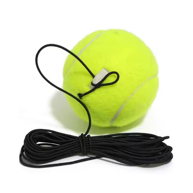 Tragbares Tennis-Rebounder-einstellen, Tennis-Trainer mit Rückprallball, Solo-Trainingsausrügestochen mit 1 Schnur und Bällen für Anfänger-Übungen: grau