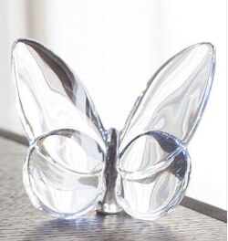 Sommerfuglevinger blafrende glas krystal papillon heldig sommerfugl glimter livligt med lyse farver ornamenter til hjemmet: Gennemsigtig