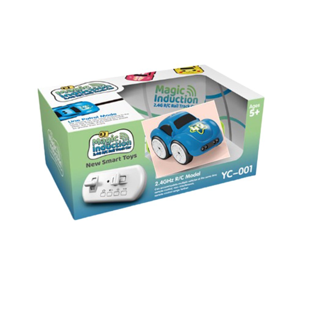 RC Capteur Intelligent Télécommande Dessin Animé Mini Voiture Radiocommandée Électrique Voitures Musique Intelligente Jouets Légers pour Enfants: Bleu