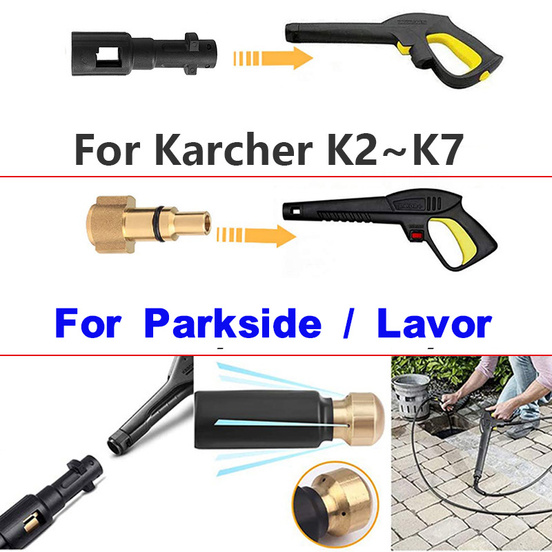 Manguera de limpieza de agua de drenaje de alcantarillado, limpiador de tuberías, manguera de agua de alta presión con boquilla, para Lavor/karcher k2k5/parkside herramientas adaptador limpiador a presión,jet nozzle