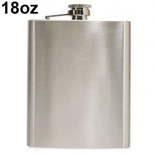 Stainless Steel Whiskey Pocket Hip Flask Wine Liquor Wedding Party Drink Bottle Funnel Male Small Mini Flask For Alcohol Bottle: 18oz