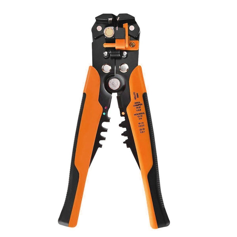 Portable Crimper Cable Cutter stipper Multifunctional Stripping Tools Crimping Pliers Terminal: Orange