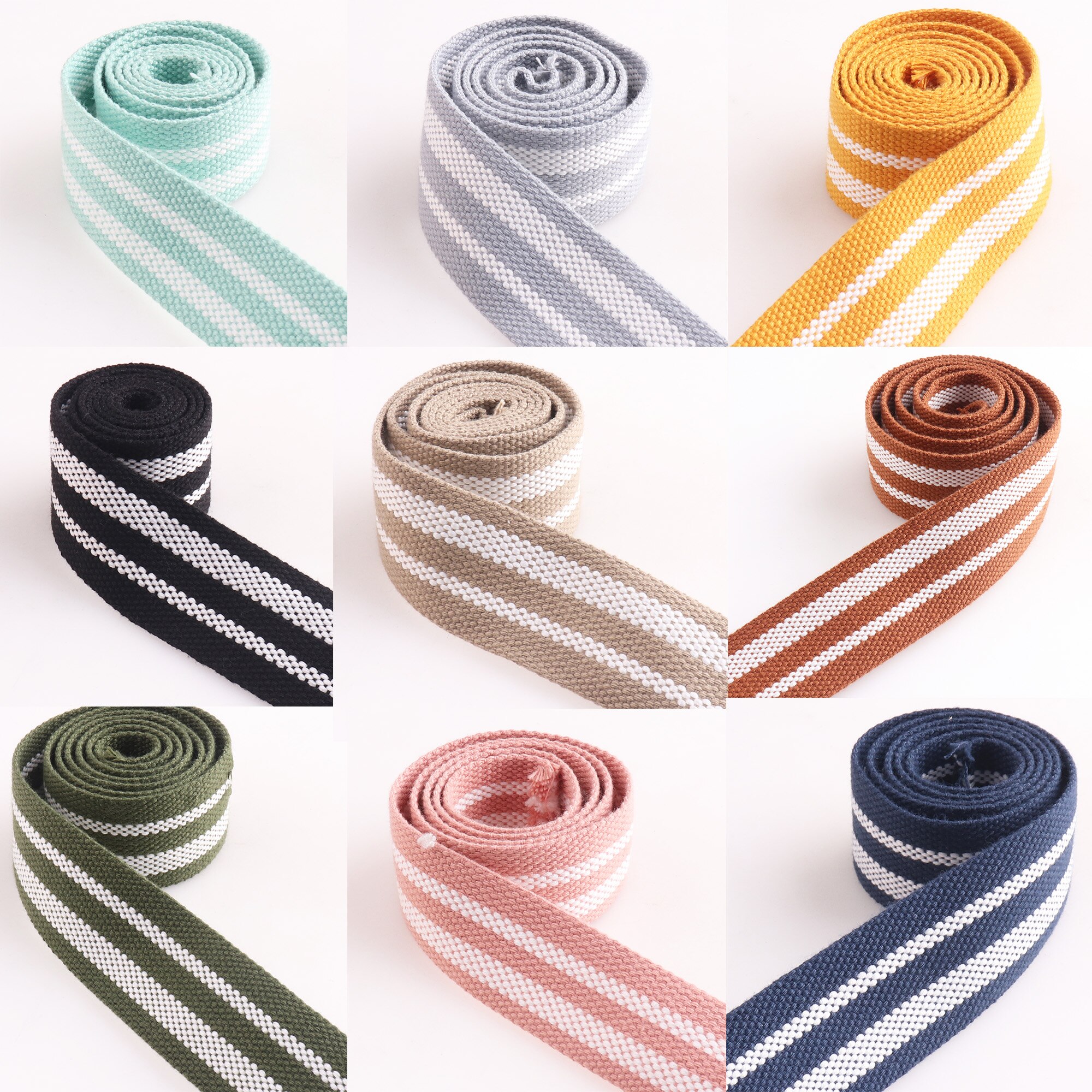 38mm Cotton Webbing Ribbon Belt Bag Cotton Webbing Polyester/Cotton Webbing Knapsack Strapping Sewing Bag Belt Accessories 3yard