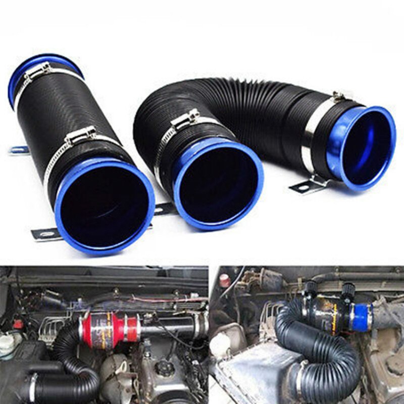 Car modified Air Intake Smart Telescopic Intake Pipe Duct 1M Flexible Car Engine Cold Air Intake Hose Kit Universial Accessiores