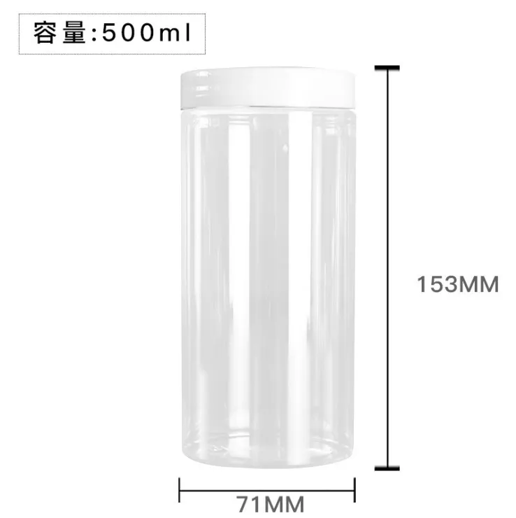 Doorzichtige PET-plastic potten 150 ml 200 ml 250 ml Transparant leeg cosmetisch masker Crèmewasverpakkingscontainers Potten met deksels: Clear