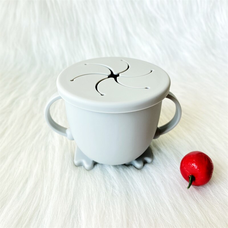 1Pcs Silicone Cartoon Children's Snack Cups -Proof Portable Shape Silicone Cups Safety Environmental: 3