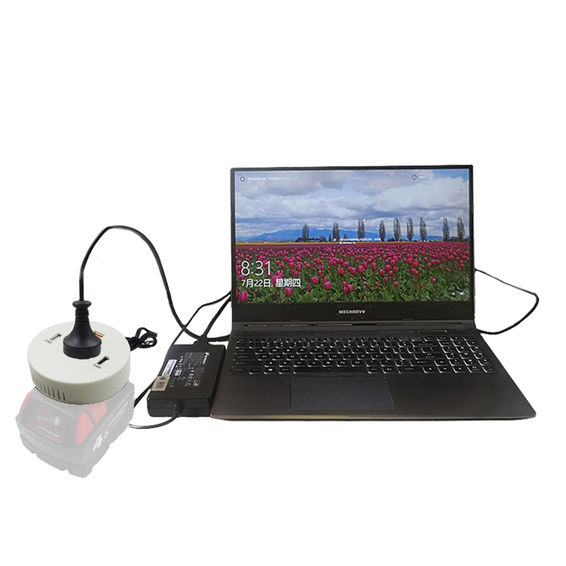 60W Power Inverter DC to AC 220V USB Mobile Phone Charger For Milwaukee 20V 18V 2.0A QC3.0 Li-ion Battery M18 Power Bank