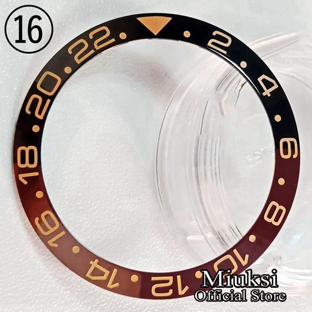 Miuksi ur dele 38mm keramik/titanium bezel indsats passer til 40mm urkasse: 16