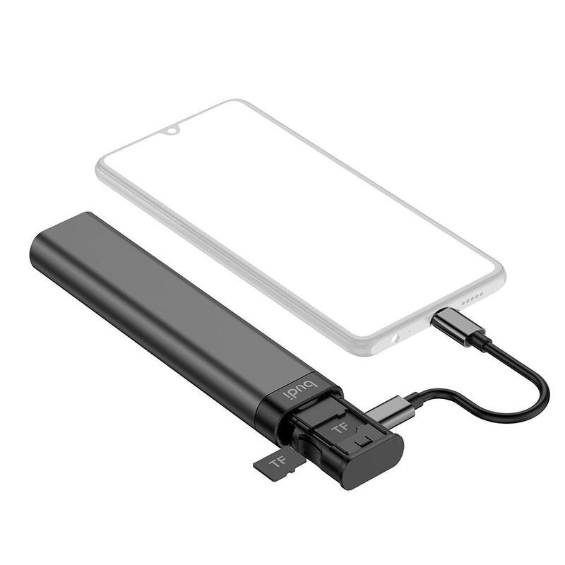 Budi multi-funksjon smart adapter kort lagring datakabel usb boks multi-kabel sim sett tf kort minne leser datatilbehør
