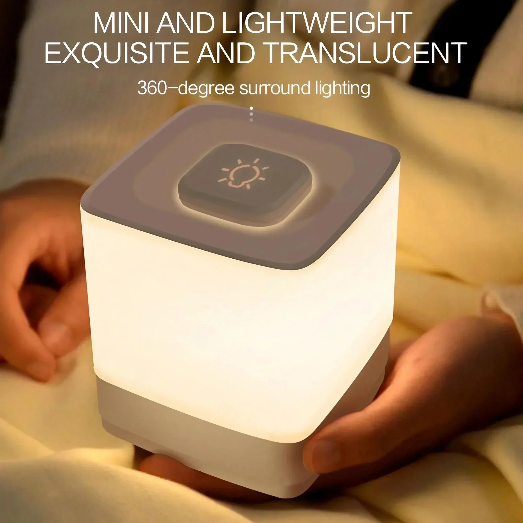 Lampe de chevet LED à commande tactile, Rechargeable, lumière douce, lumière ambiante chaude, compagnon de sommeil Portable pour la Relaxation