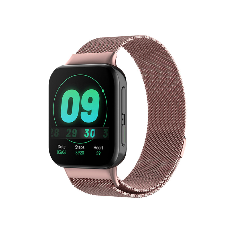 Correa de Metal de acero inoxidable para OPPO Watch, correa de bucle magnético para OPPO Watch 2, banda de reloj inteligente de 46MM y 41mm: xyst-rose pink / oppo 2 42mm