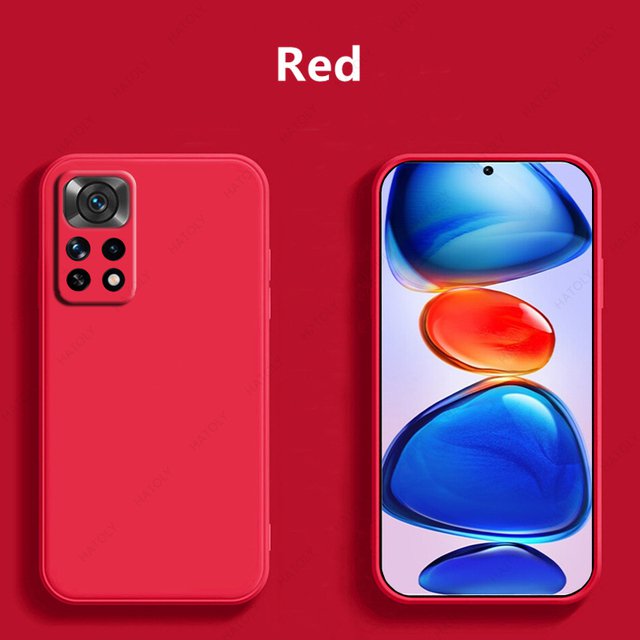 Coque souple en silicone liquide pour Xiaomi Redmi Note 12 Pro, coque Capa, housse, 4G: Rouge