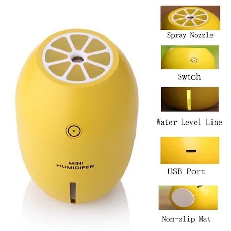 Legend Lemon Pattern Air Humidifier Illuminated Steam Machine 180 ml