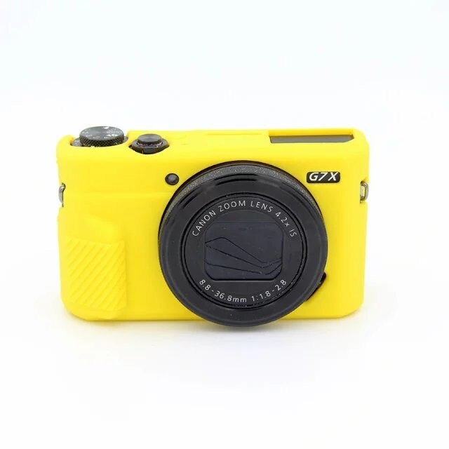étui en Silicone pour Canon G7XII G7X II G7X Mark 2 G7X III G7X3 G7X Mark 3 housse de protection en caoutchouc pour le corps sac de caméra peau: Yellow