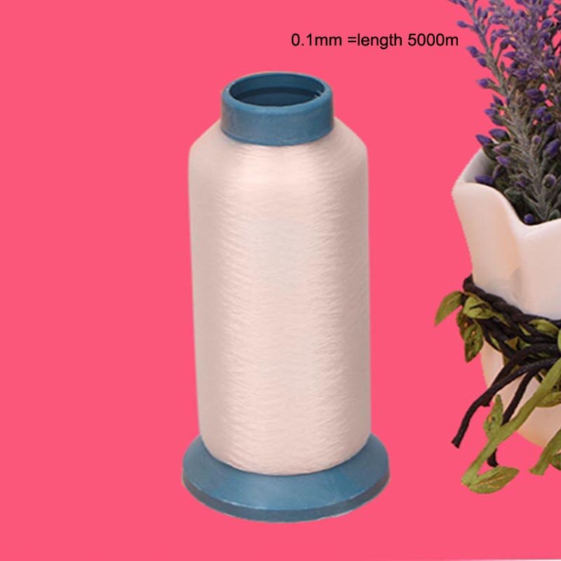 100%  nylonia 0.1mm 5000m/0.25mm 3600m läpinäkyvää/mustaa näkymätöntä ompelulankaa tarra-askartelukasseihin sokkoommel tikkaushelmiä: Läpinäkyvä 0.1mm