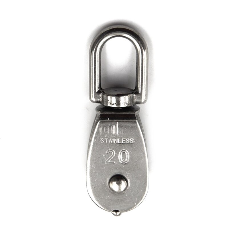 Best Steel Wire Pulley Stainless Steel M20 Heavy Duty Steel Single Wheel Swivel Lifting Rope Pulley Block For Wire Rope