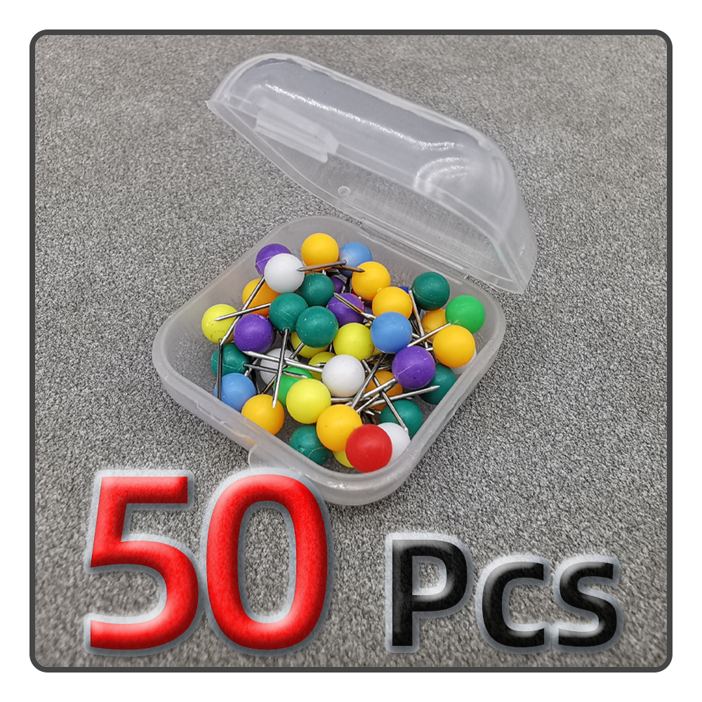 50 stks/doos Boxed Plastic Positionering Bal Naalden Extra Bevestiging Bal Naalden Schuim Spool Vislijn Bevestiging Bal Naald: Default Title